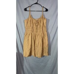 Loft Smocked Strappy Mini Dress Size XXL Classic Caramel NWT